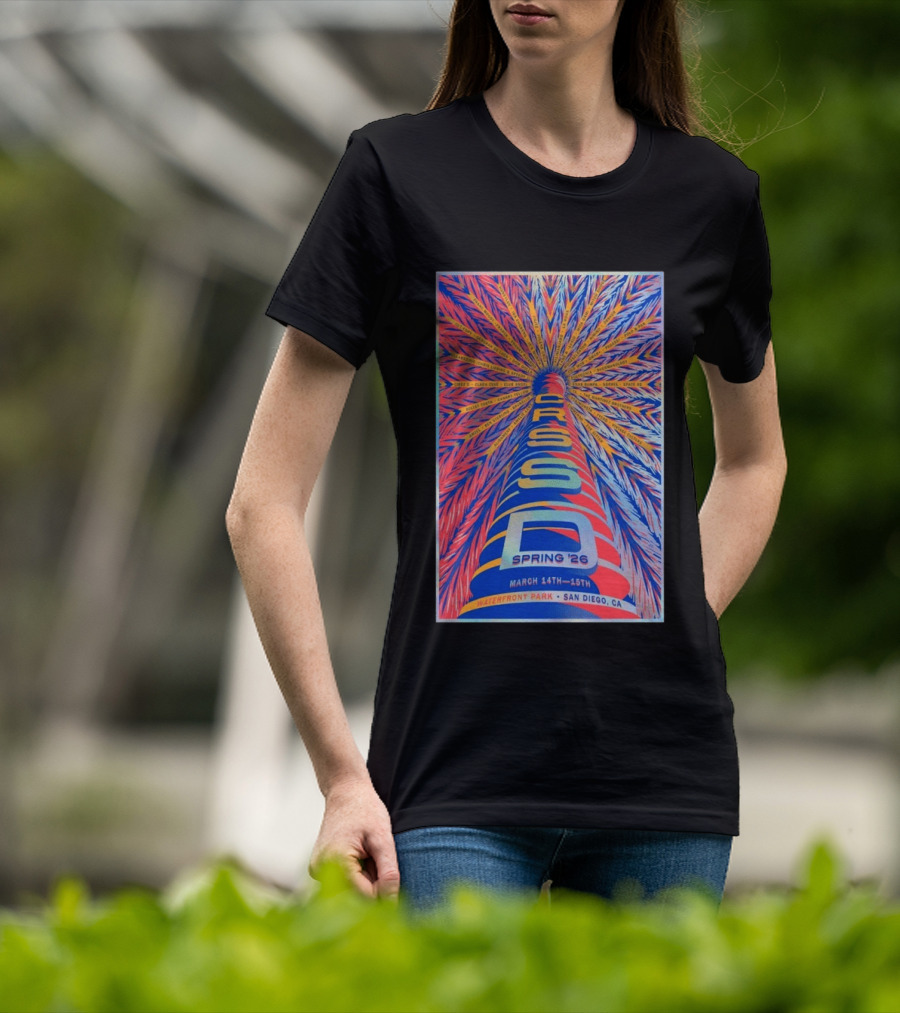 CRSSD Spring 2026 Waterfront Park San Diego March 14 15 Clara Cone Club Agua DJ Seinfeld Elkka T-Shirt