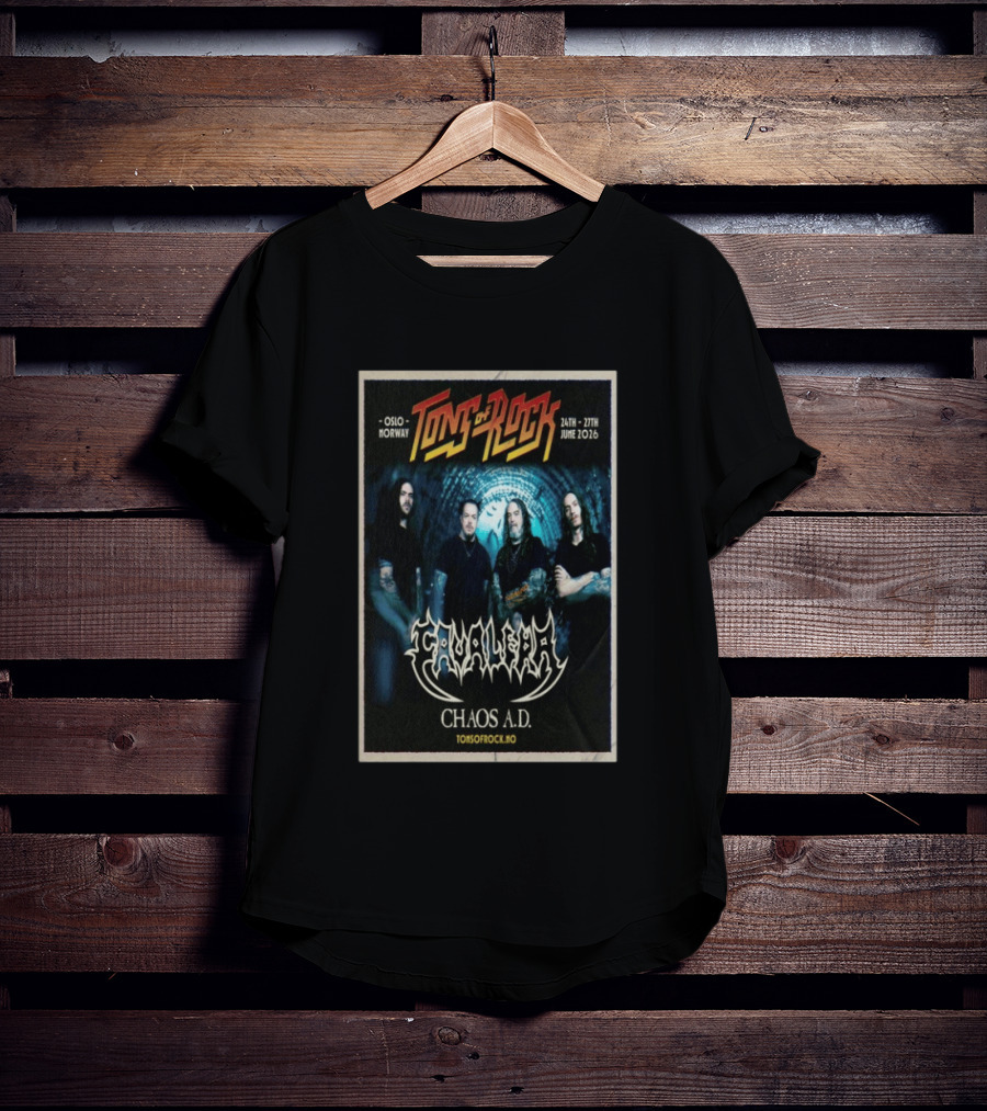 Tons Of Rock Oslo Norway June 24 27 2026 Cavalera Chaos A.D. T-Shirt