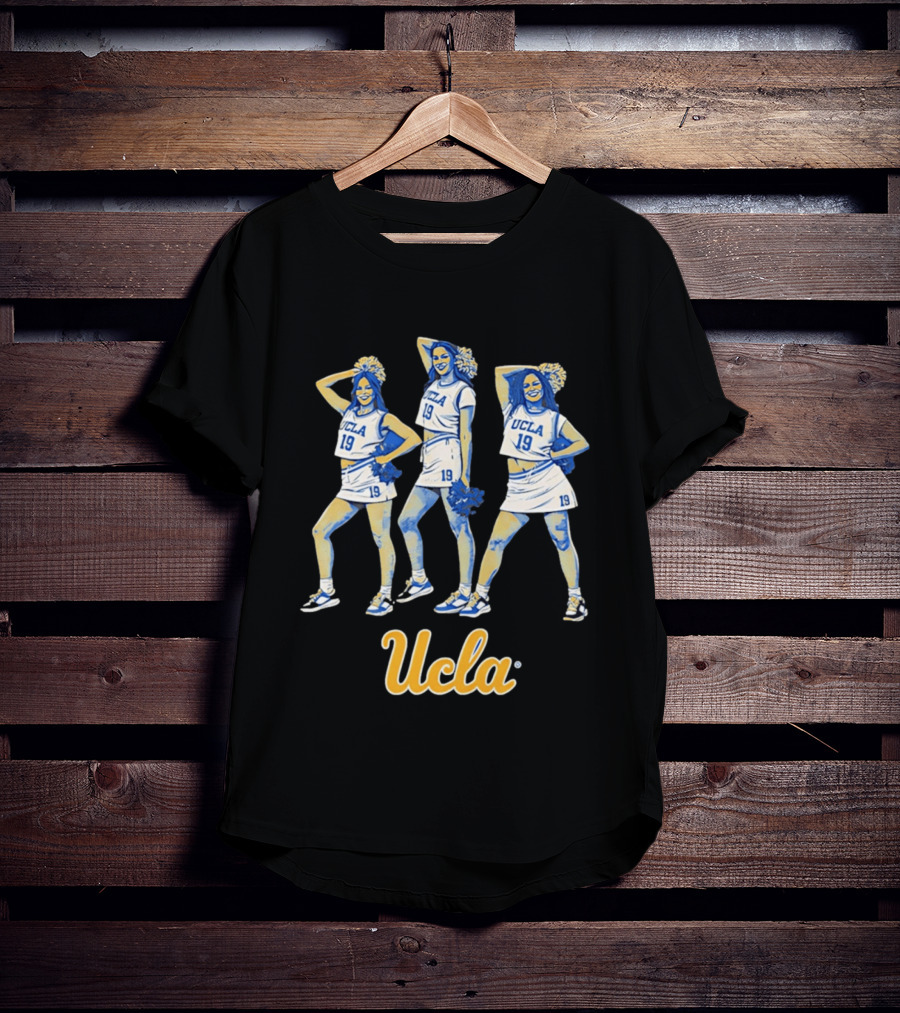 UCLA Bruins Women's Basketball Cheerleading Pom Poms Team Spirit T-Shirt