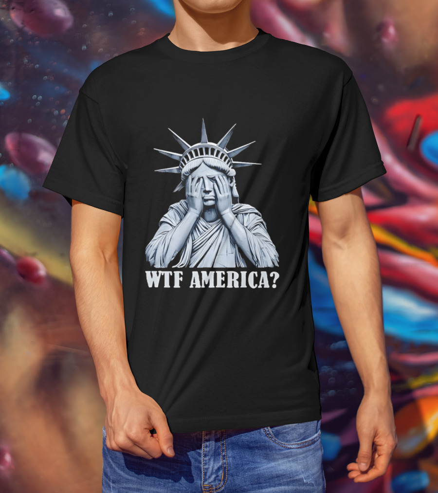 WTF America Statue Of Liberty Facepalm T-Shirt