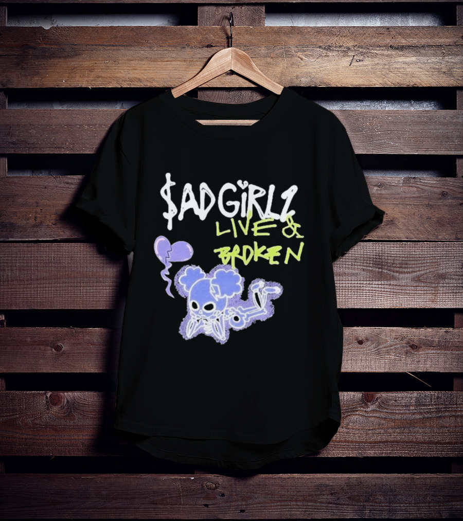 Junior H Sadgirlz Live And Broken Tour 2025 Skeleton Balloon T-Shirt