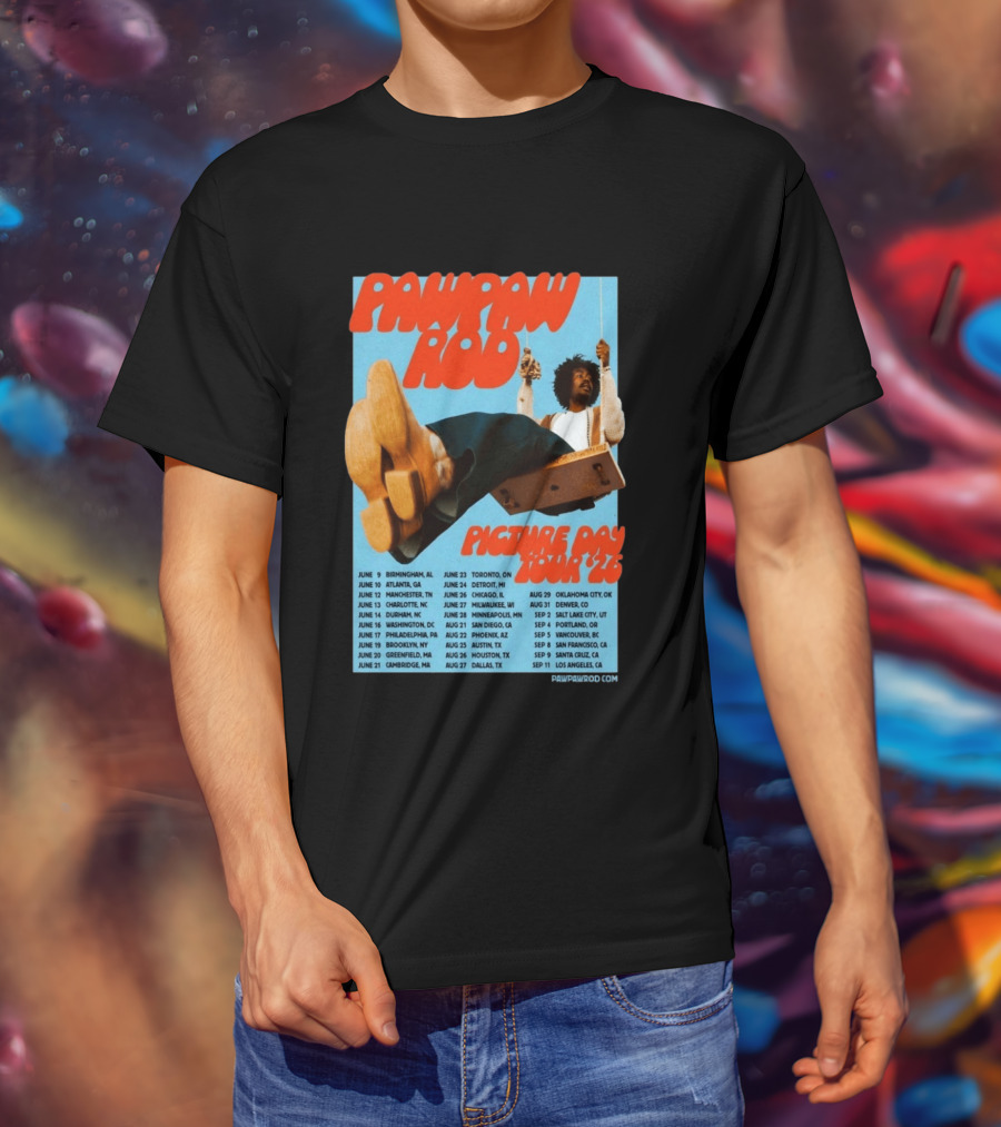 PawPaw Rod Picture Day Tour 2026 Concert Dates And Locations T-Shirt
