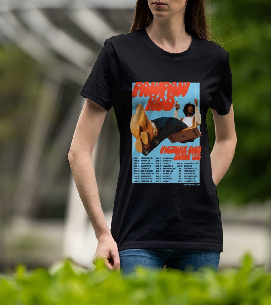 PawPaw Rod Picture Day Tour 2026 Concert Dates And Locations T-Shirt