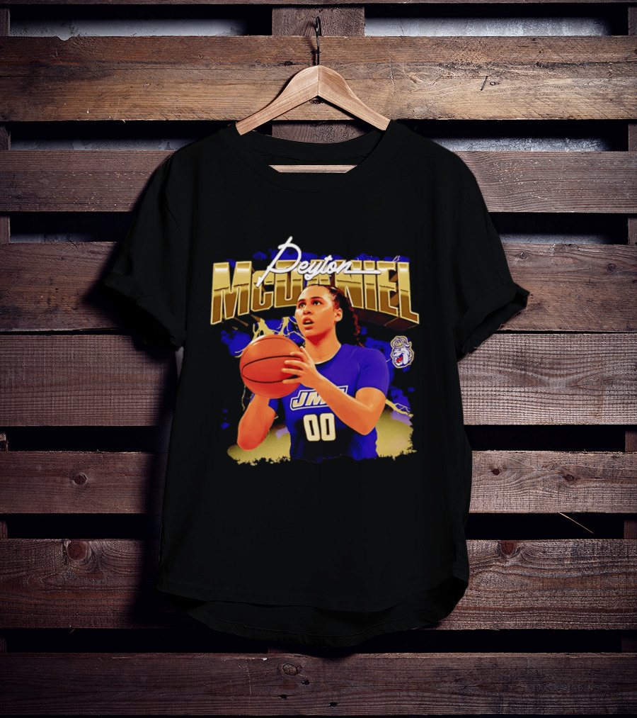 Peyton McDaniel JMU Basketball Player 00 NCAA James Madison Dukes T-Shirt