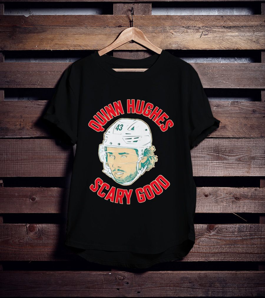 Quinn Hughes Scary Good Hockey 43 T-Shirt
