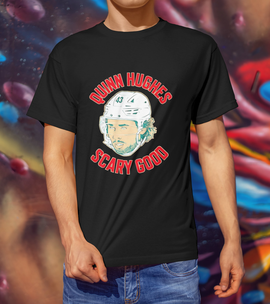 Quinn Hughes Scary Good Hockey 43 T-Shirt