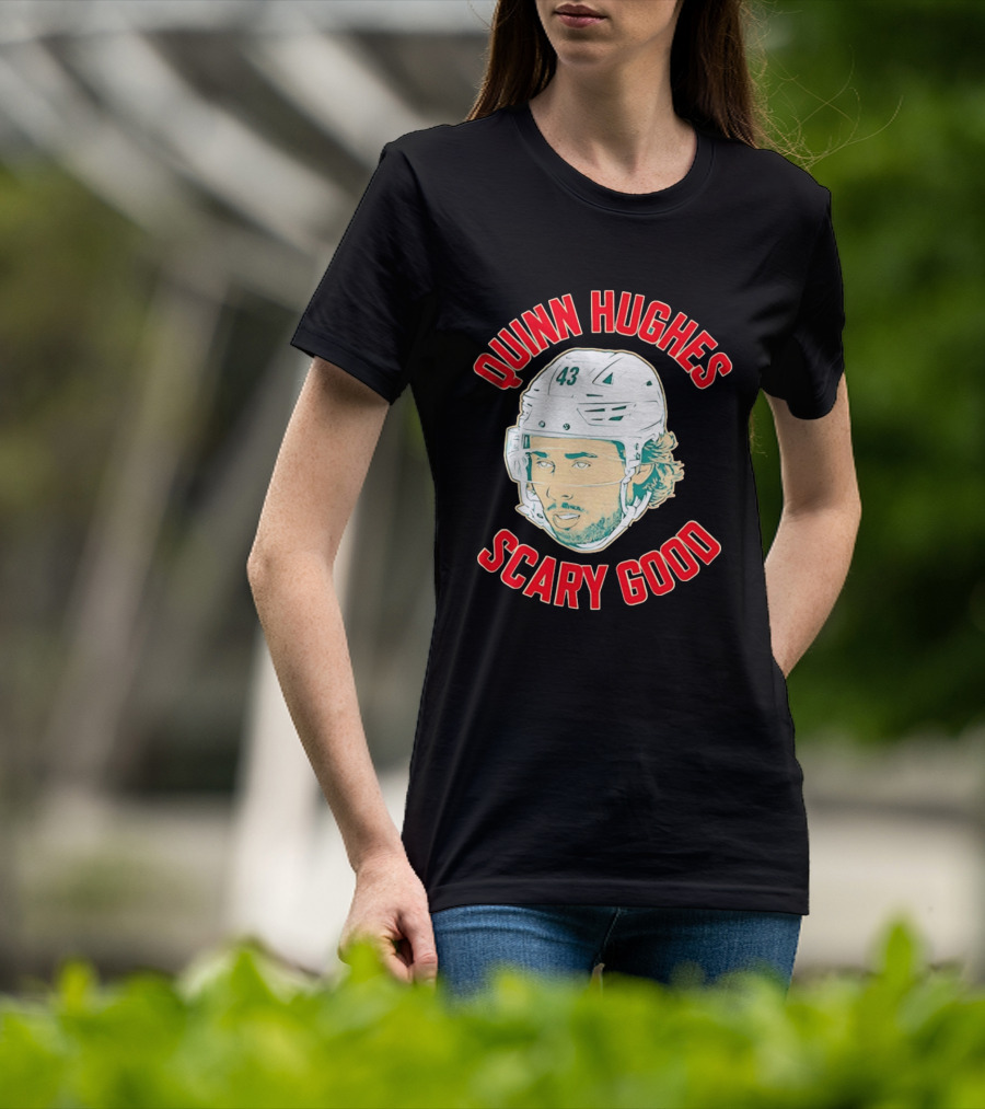 Quinn Hughes Scary Good Hockey 43 T-Shirt