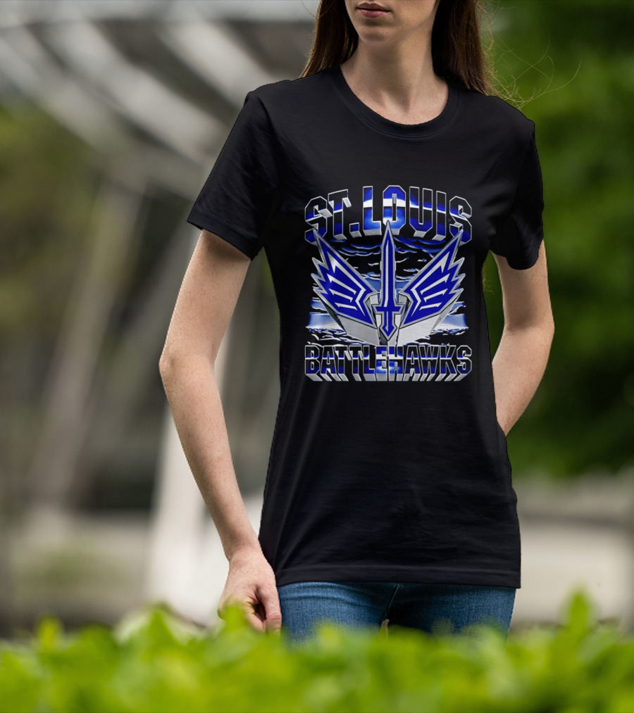 St. Louis Battlehawks Winged Sword T-Shirt