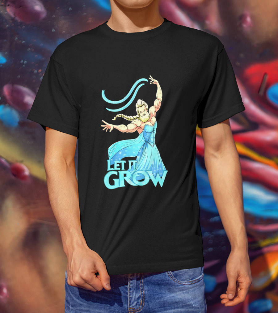 Let It Grow Frozen Elsa Muscular T-Shirt