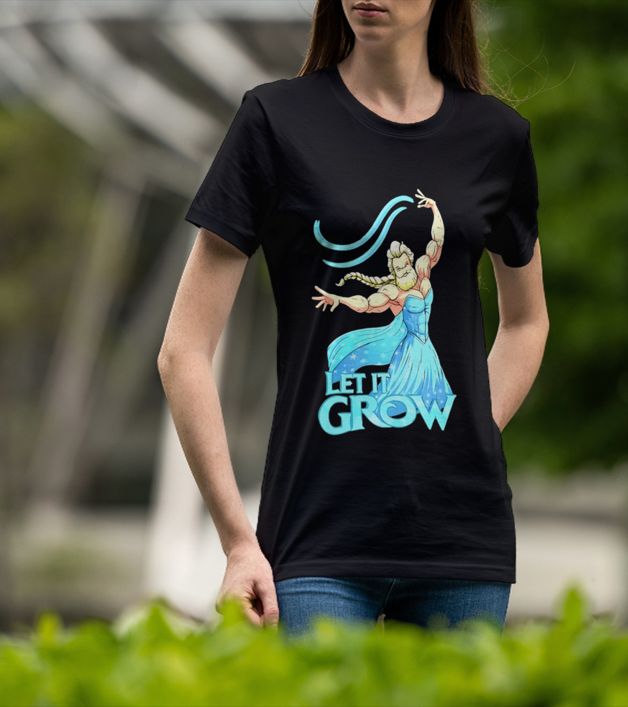 Let It Grow Frozen Elsa Muscular T-Shirt