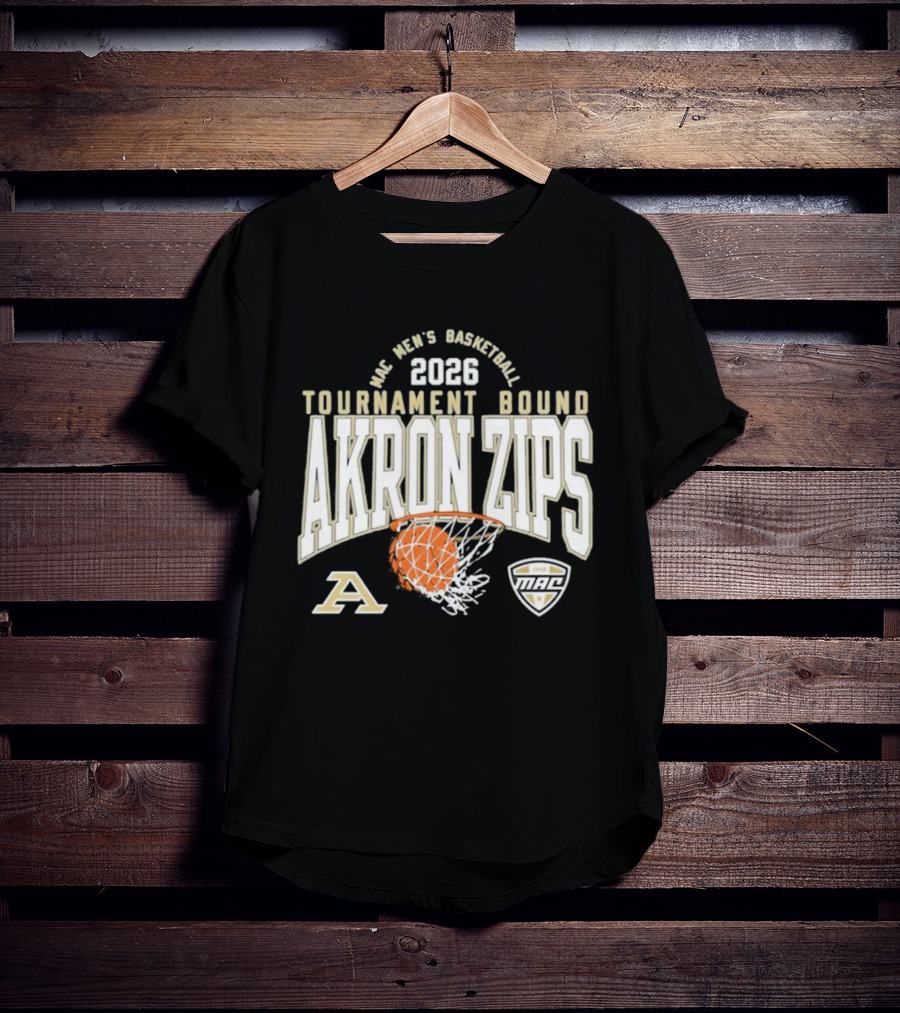 Akron Zips 2026 MAC Men's Basketball Tournament Bound Summit Sportswear T-Shirt
