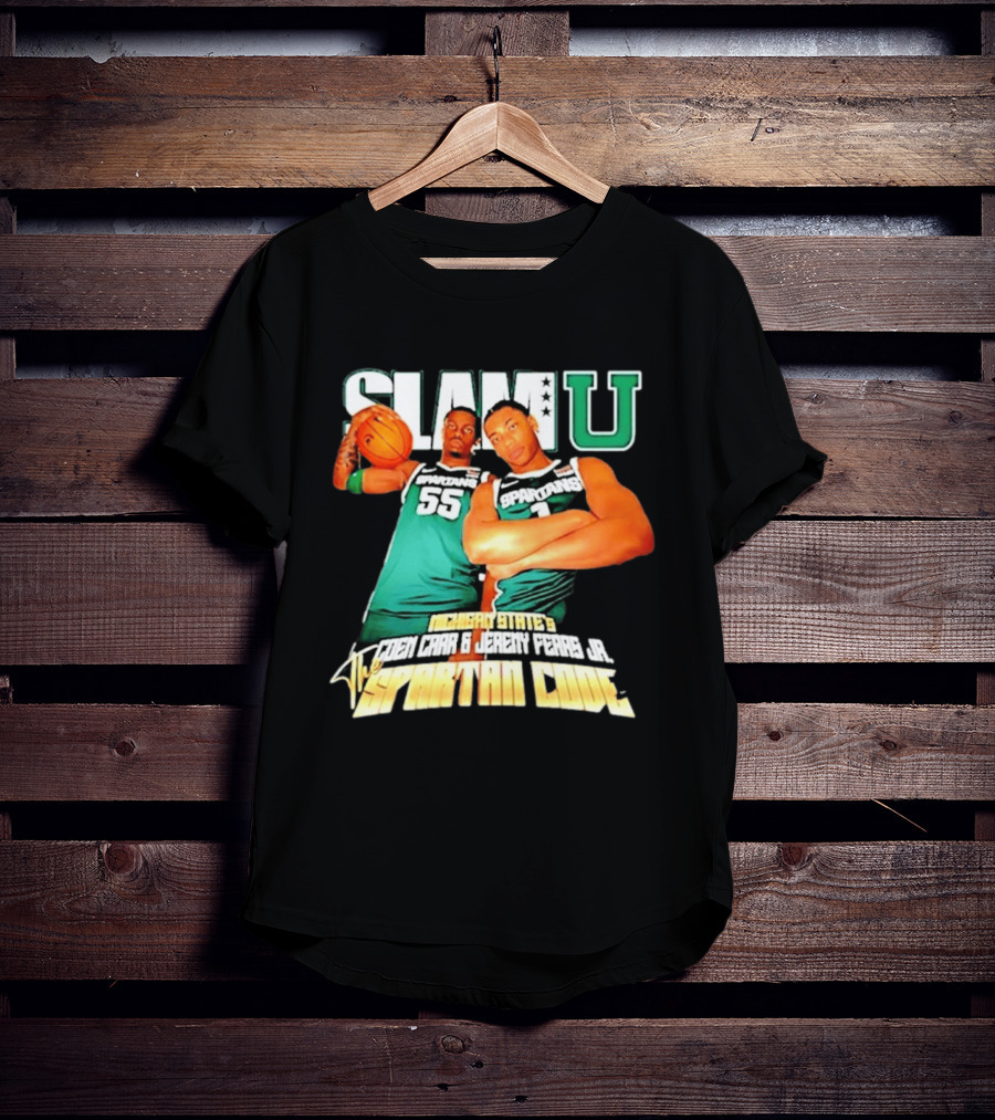Michigan State Spartans Coen Carr Jeremy Fears Jr SlamU The Spartan Code T-Shirt