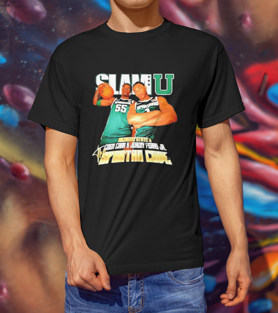Michigan State Spartans Coen Carr Jeremy Fears Jr SlamU The Spartan Code T-Shirt