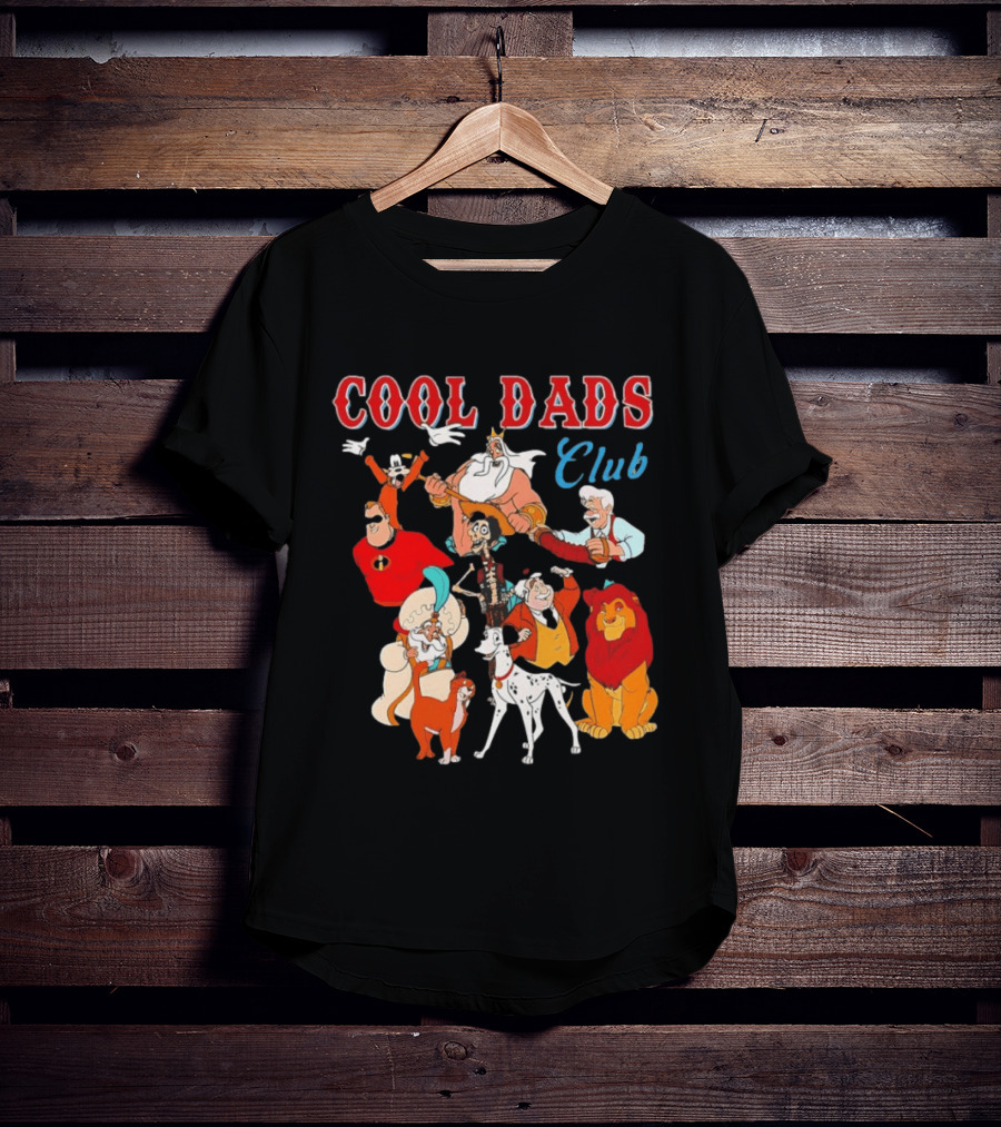 Cool Dads Club Disney Cartoon Characters Magic Fathers Pixar Animation T-Shirt