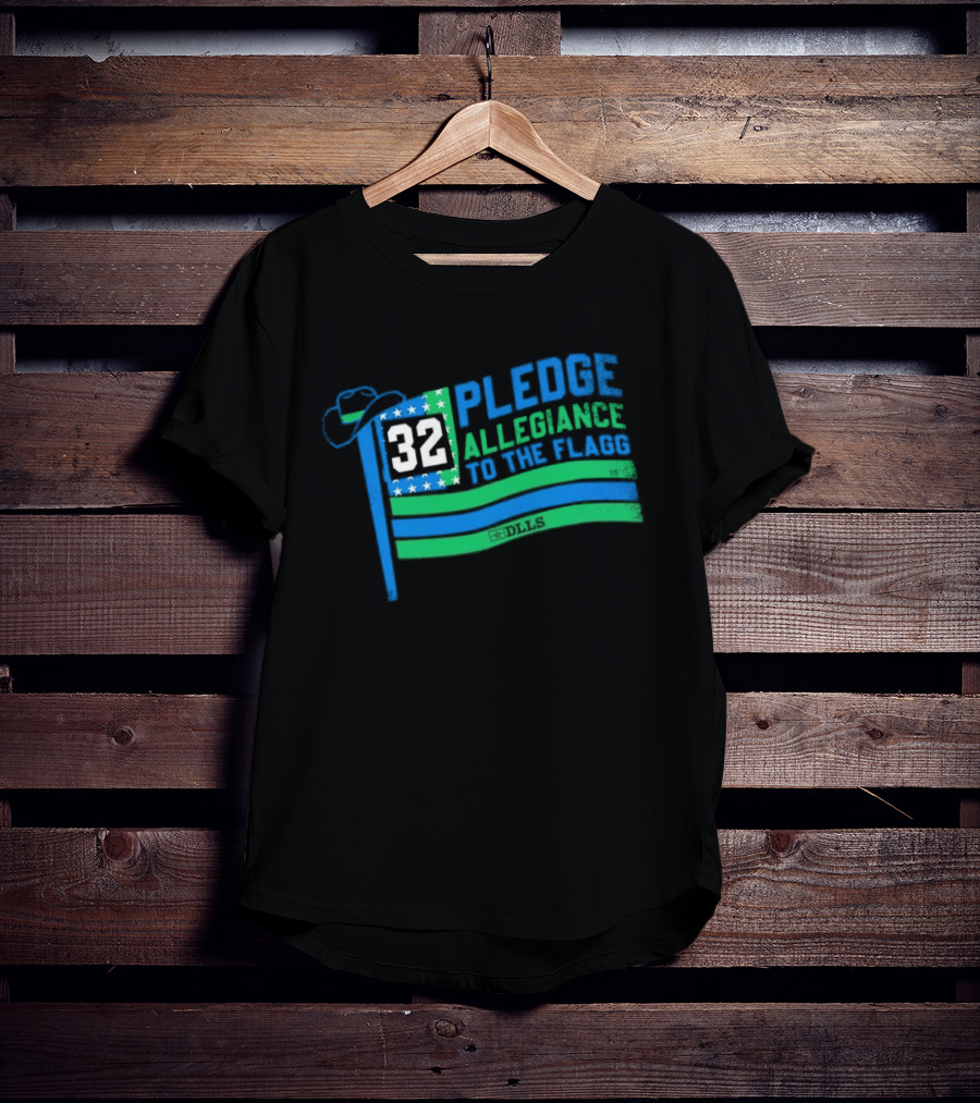 Dallas Mavericks Basketball Number 32 Pledge Allegiance To The Flag DLLS T-Shirt