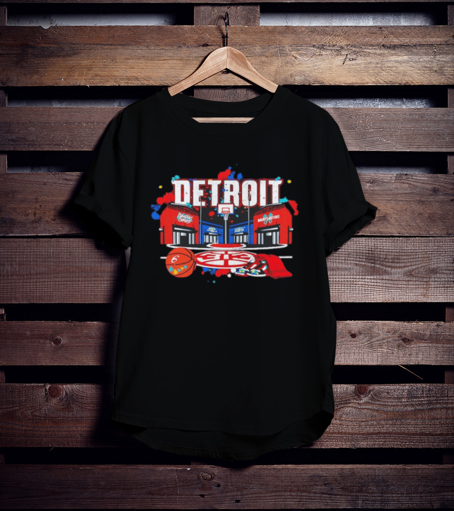 Detroit Pistons Basketball City Hoops Hooper Streetstyle Murphy's Motors Court Game T-Shirt