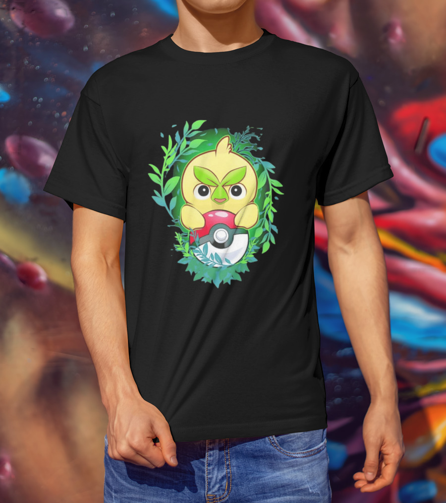 Pokémon Browt Grass Chicken Pokeball Forest T-Shirt
