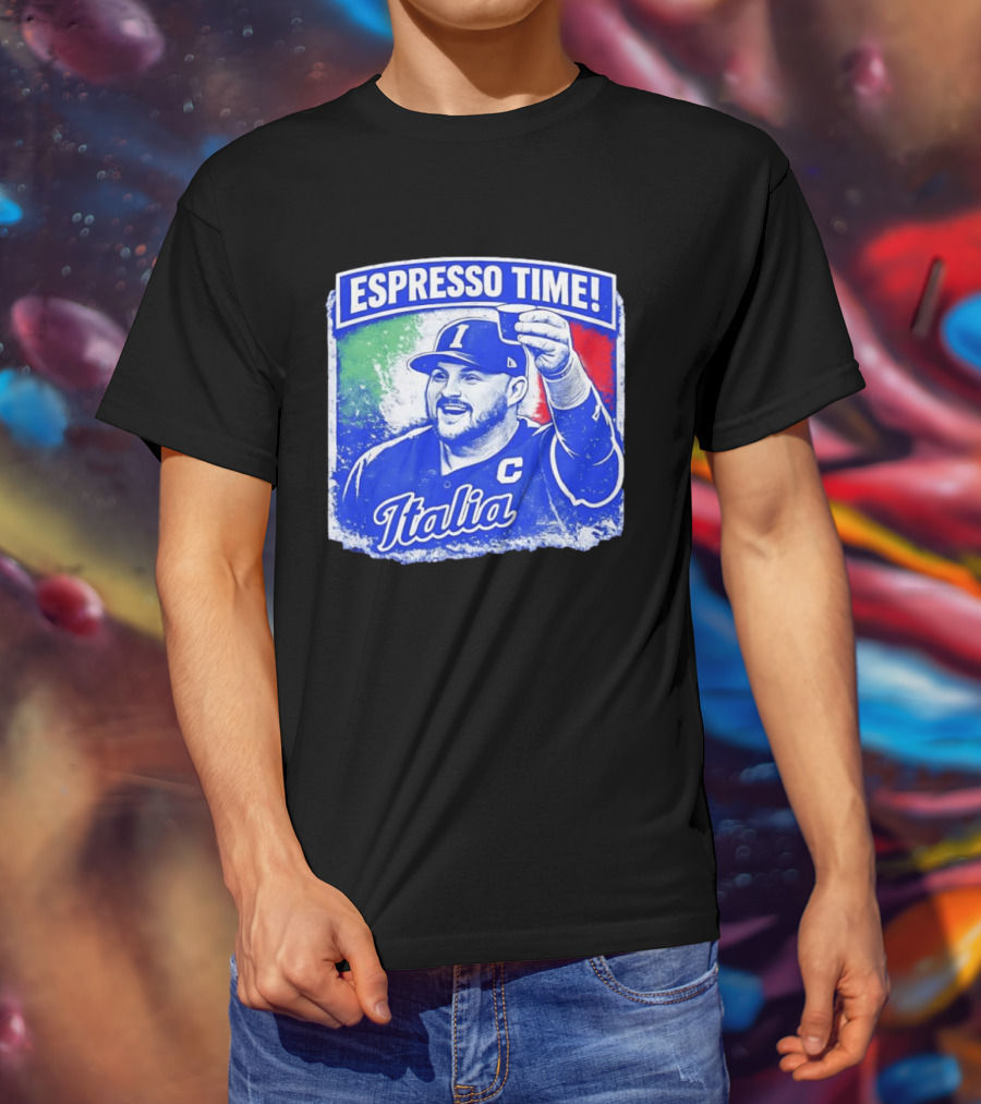 Espresso Time Italia Italy Baseball Celebration T-Shirt