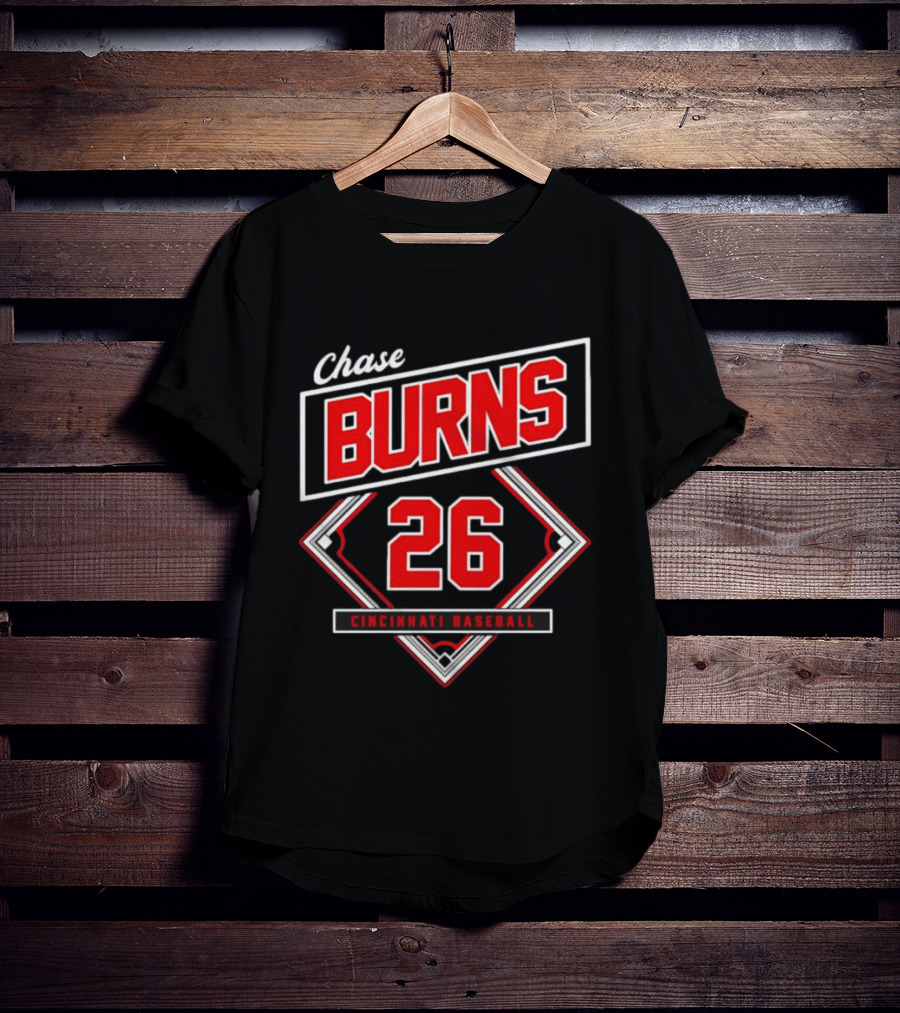 Chase Burns 26 Cincinnati Baseball Reds MLB Classic Diamond T-Shirt