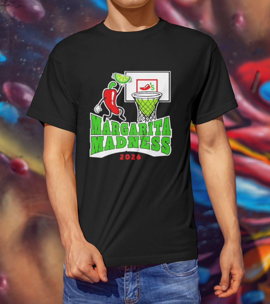Chili's Margarita Madness 2026 Basketball Event With Lime And Chili Hoops T-Shirt