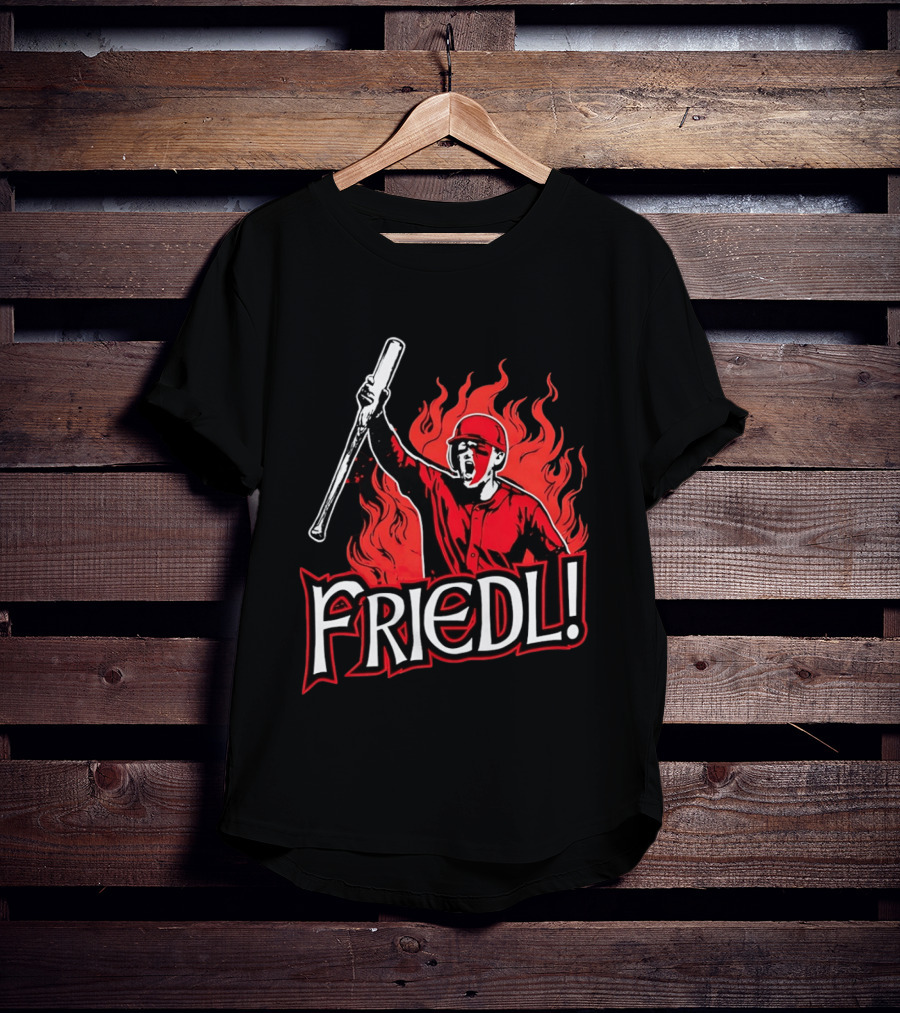 Cincinnati Reds TJ Friedl Battle Cry Fire Friedl! T-Shirt
