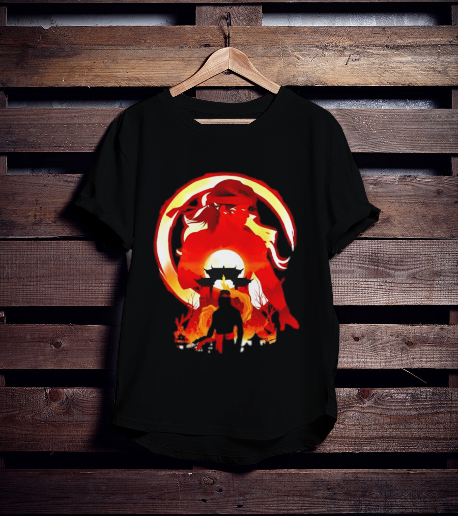Liu Kang Mortal Kombat Dragon Circle Fire Temple Scene T-Shirt
