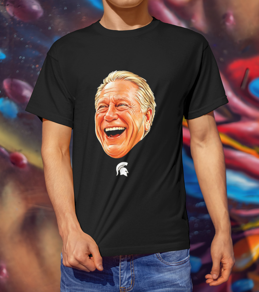 Michigan State Spartans Coach Tom Izzo Big Head T-Shirt
