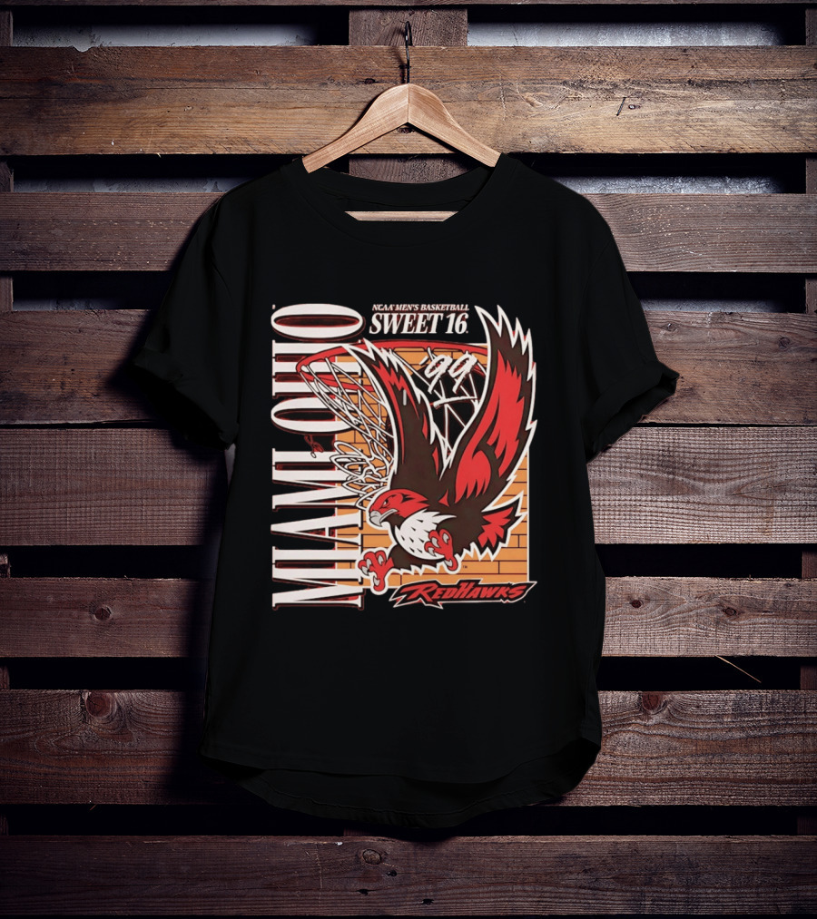 Miami Ohio RedHawks NCAA Men's Basketball Sweet 16 1999 T-Shirt