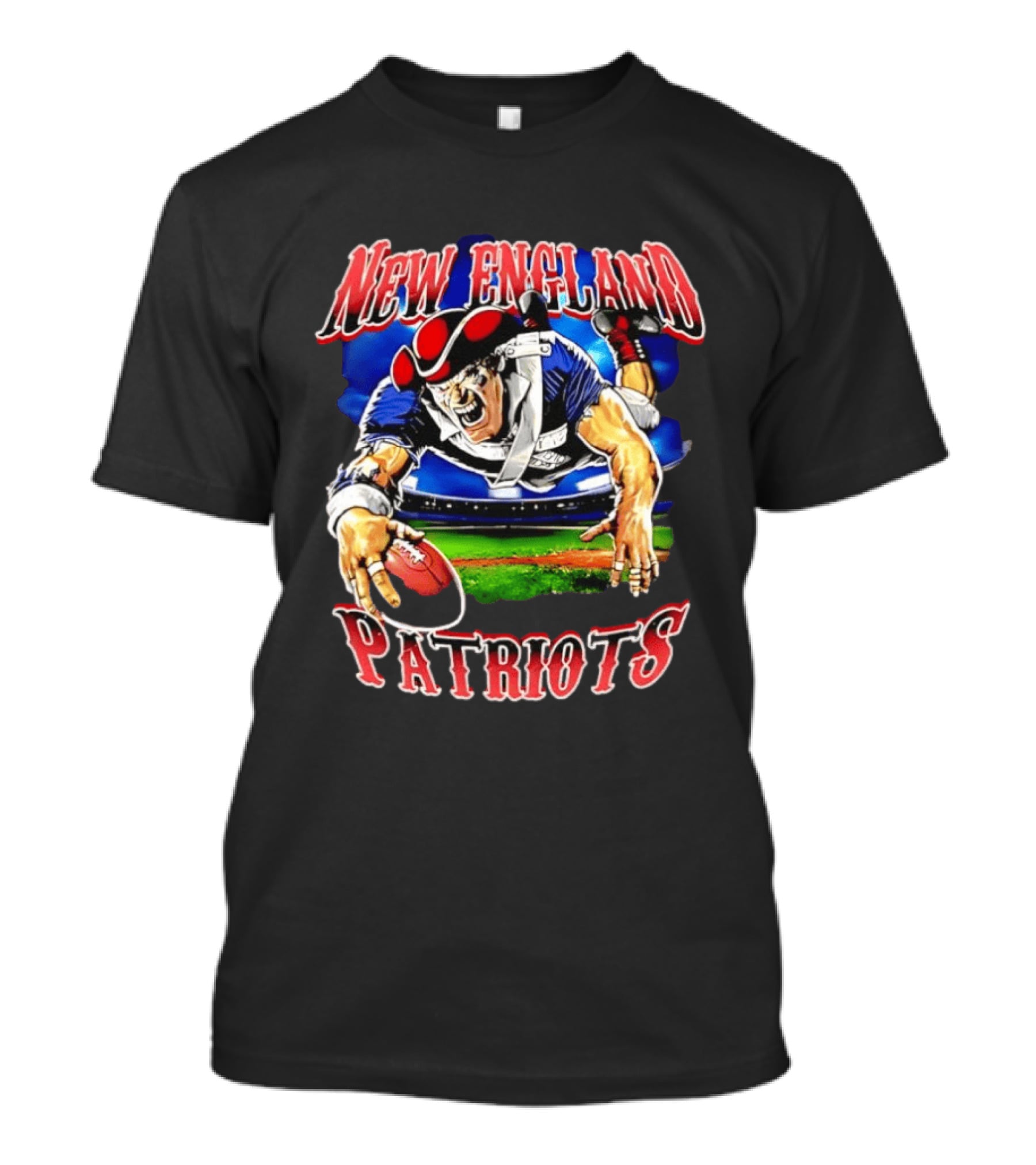 New England Patriots Mascot Diving With Football T-Shirt