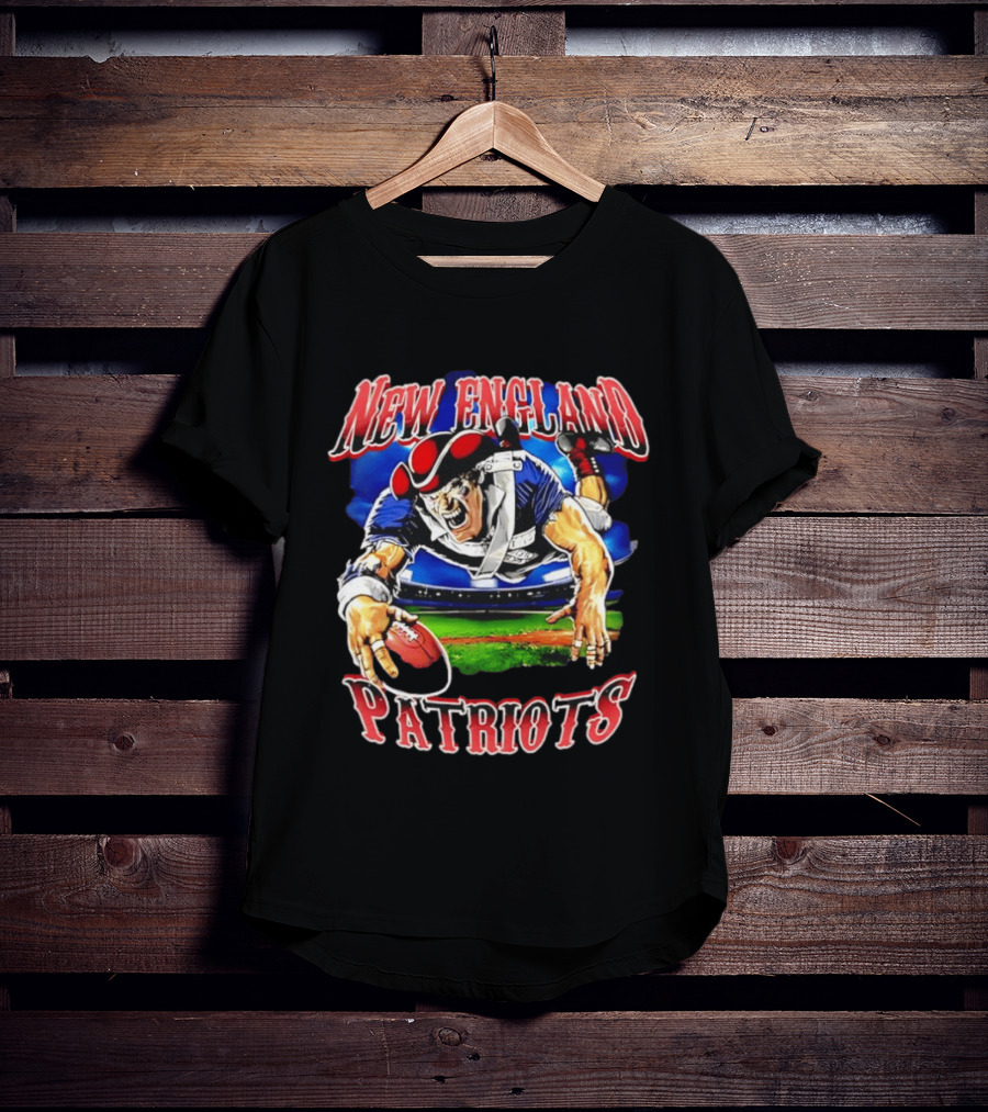 New England Patriots Mascot Diving With Football T-Shirt