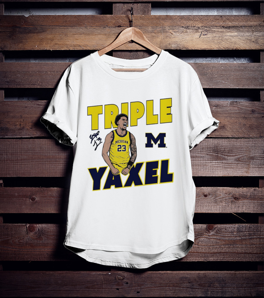 Michigan Wolverines Triple Yaxel Basketball Number 23 T-Shirt
