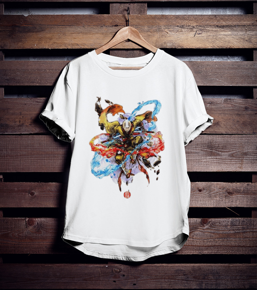 Aang Avatar The Last Airbender Elements Mastery Adult T-Shirt