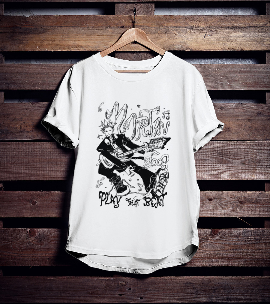 Martin 2008 Play That Beat Musician With Guitar T-Shirt