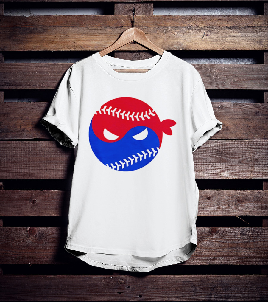 Pitching Ninja South Korea Baseball Yin Yang T-Shirt