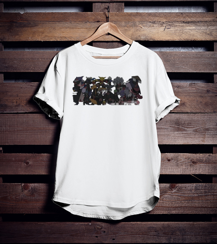 Pokémon Akatsuki Characters With Cloaks And Clouds T-Shirt