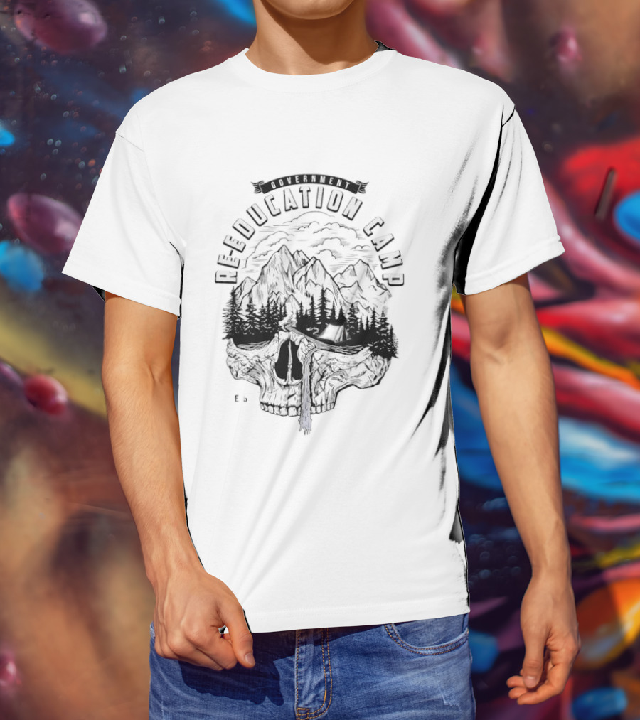 Government Reeducation Camp Est 2032 Skull T-Shirt