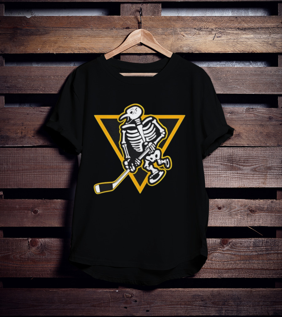 Pittsburgh Penguins Skeleton Hockey NHL Skull T-Shirt