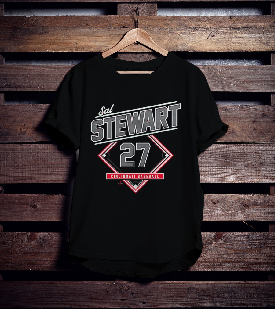 Sal Stewart 27 Cincinnati Baseball T-Shirt