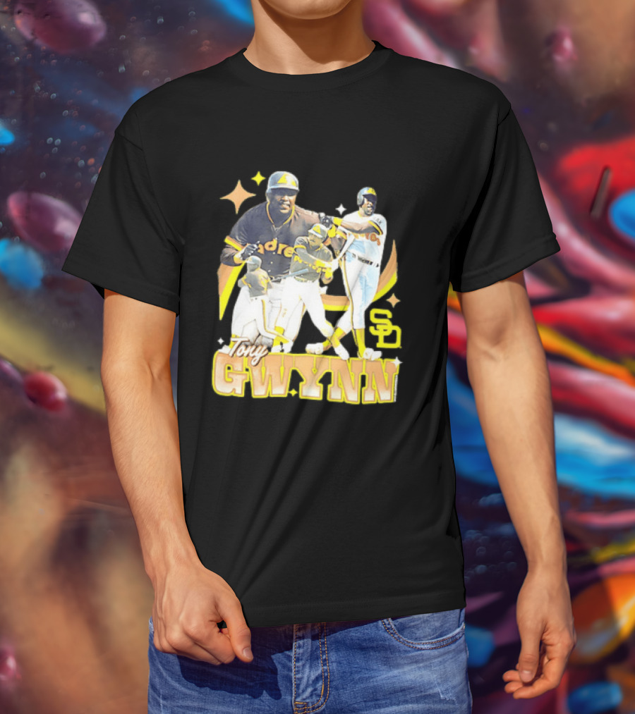 San Diego Padres Tony Gwynn Baseball Legend Collage T-Shirt