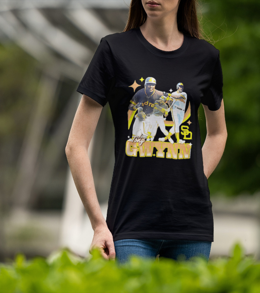 San Diego Padres Tony Gwynn Baseball Legend Collage T-Shirt