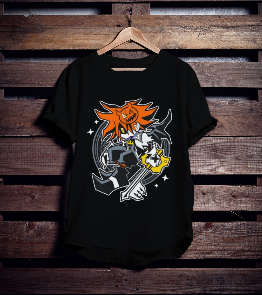 Sora Kingdom Hearts Halloween Trick Or Treat Pumpkin Warrior Magic Keyblade T-Shirt