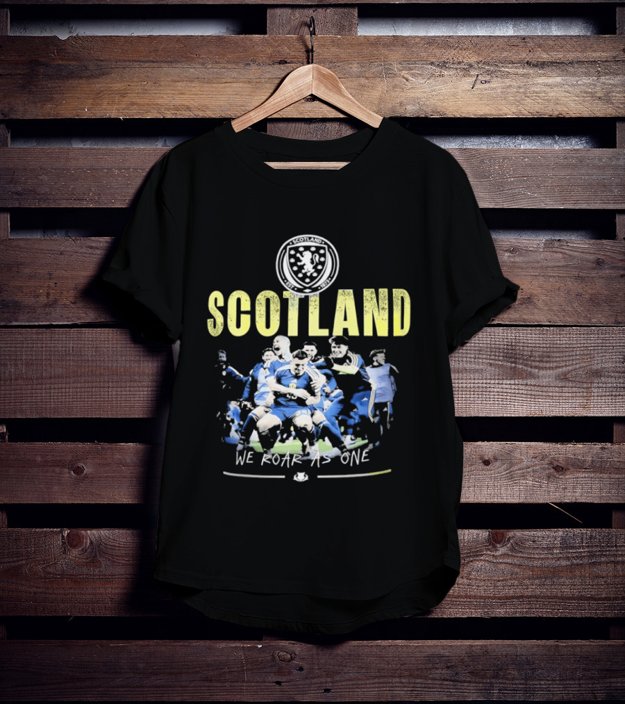 Scotland We Roar As One Team Spirit Rugby Union T-Shirt