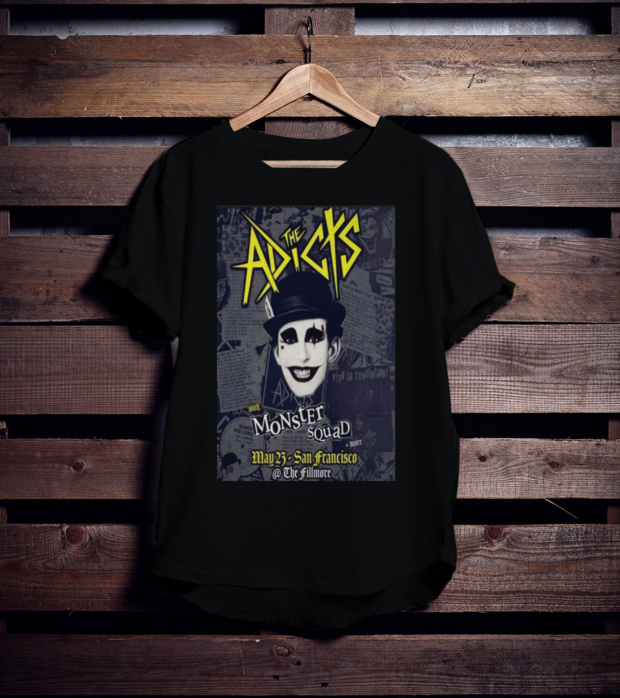 The Adicts Monster Squad San Francisco May 23 2026 Fillmore T-Shirt