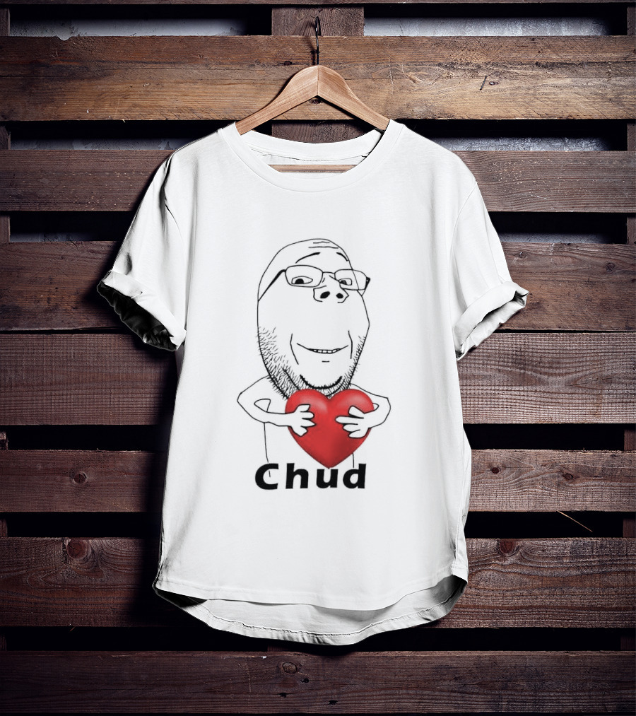 Chud Guy Chudjak Holding Red Heart Sketch T-Shirt