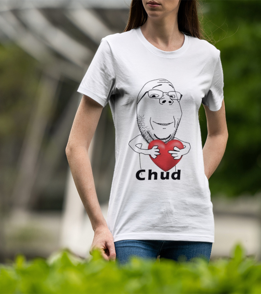 Chud Guy Chudjak Holding Red Heart Sketch T-Shirt