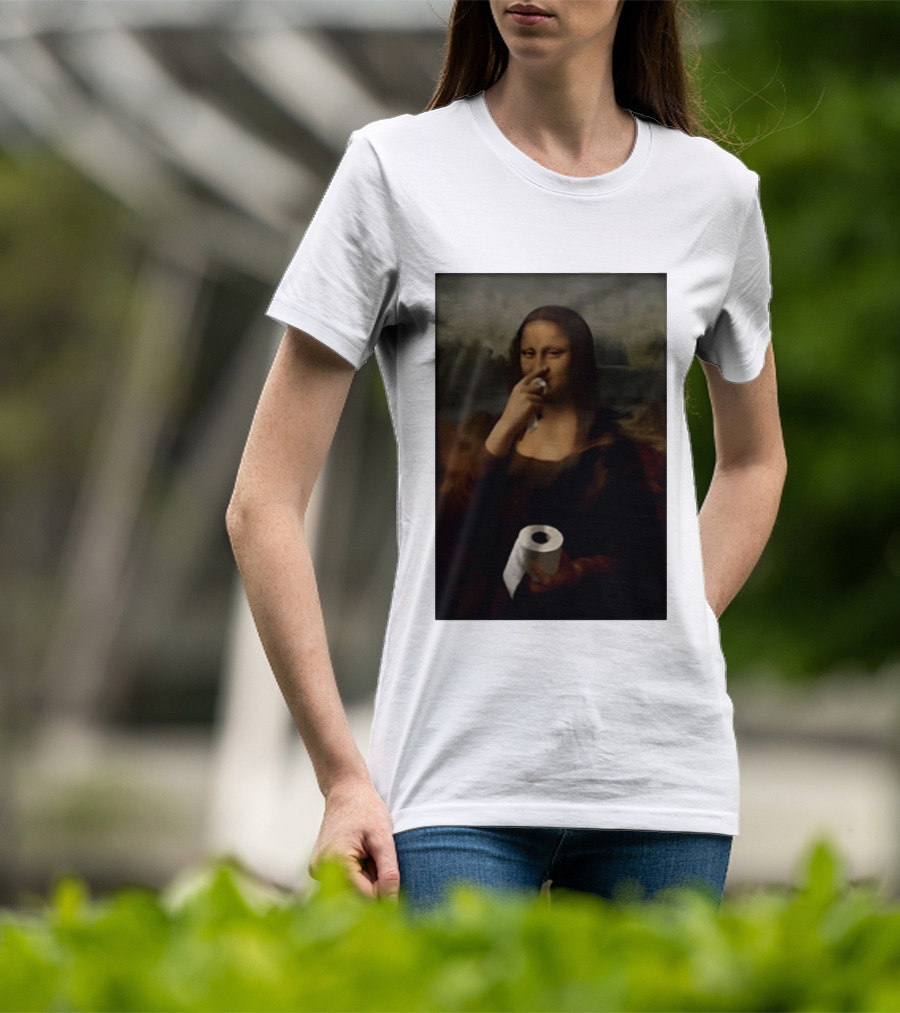 Mona Luisa Toilet Paper Painting Meme T-Shirt