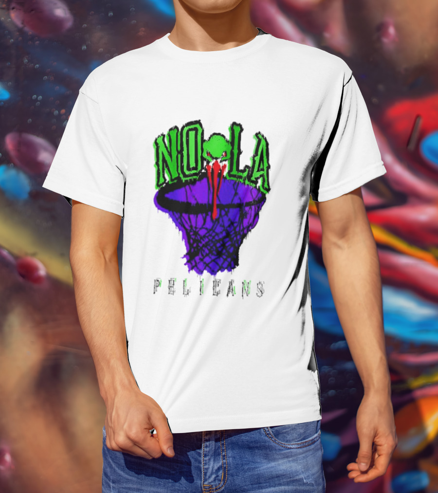 NOLA Pelicans Fest 2026 Basketball Hoop Alien T-Shirt