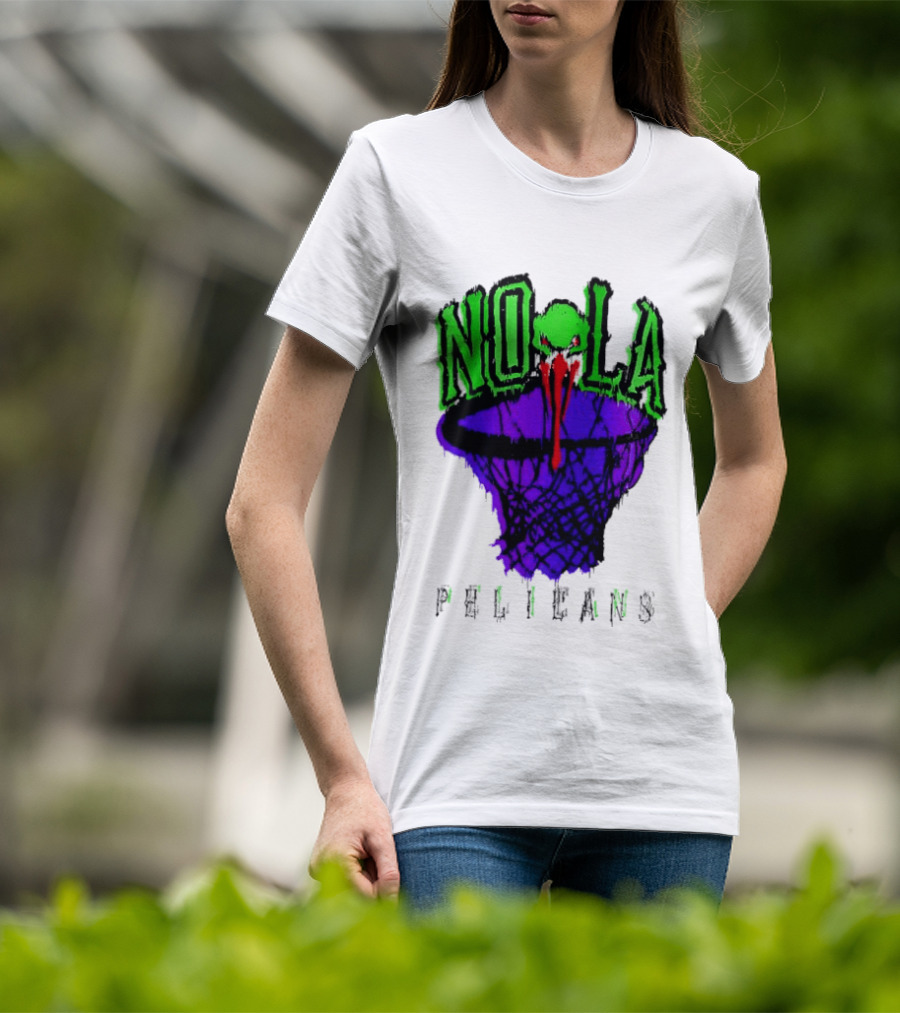 NOLA Pelicans Fest 2026 Basketball Hoop Alien T-Shirt
