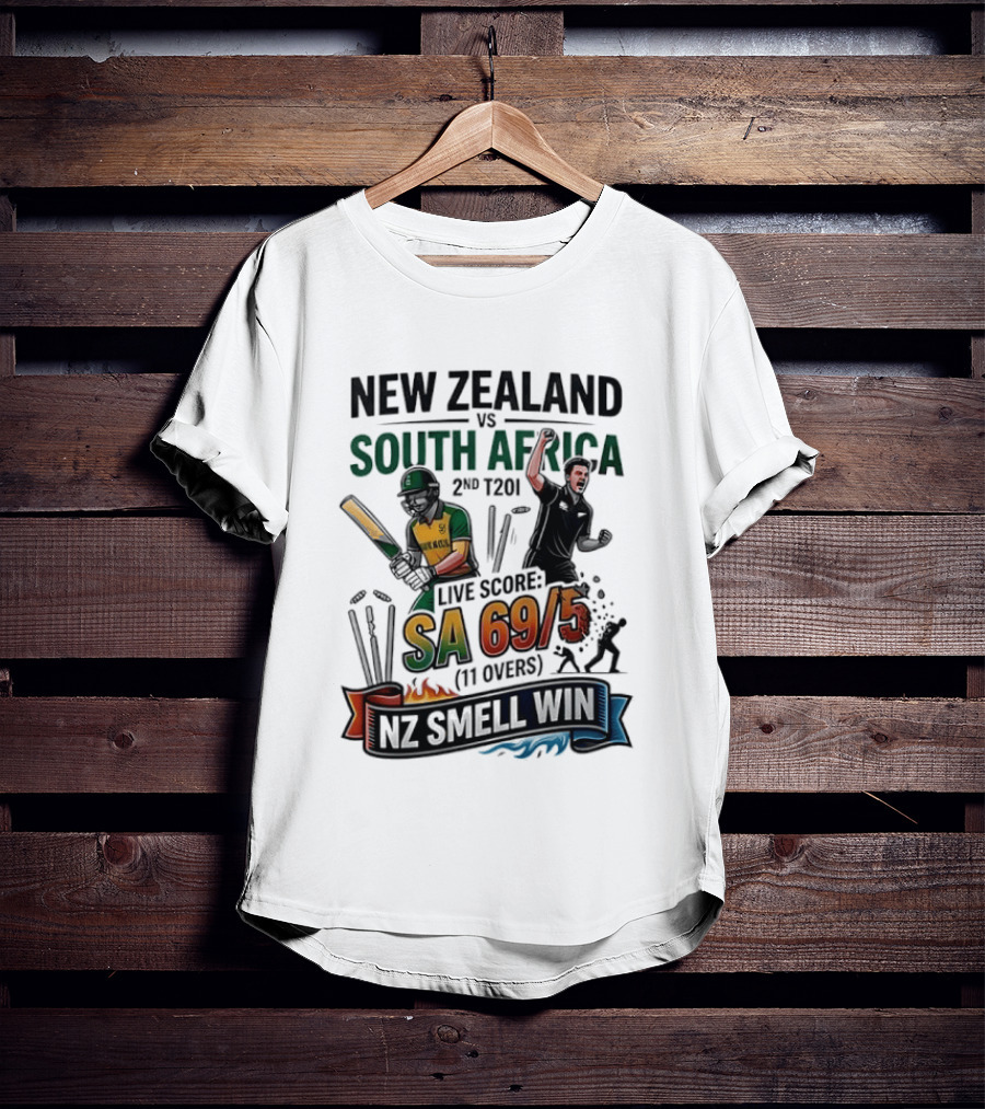 New Zealand Vs South Africa 2nd T20I Live Score SA 69/5 NZ Will Win T-Shirt