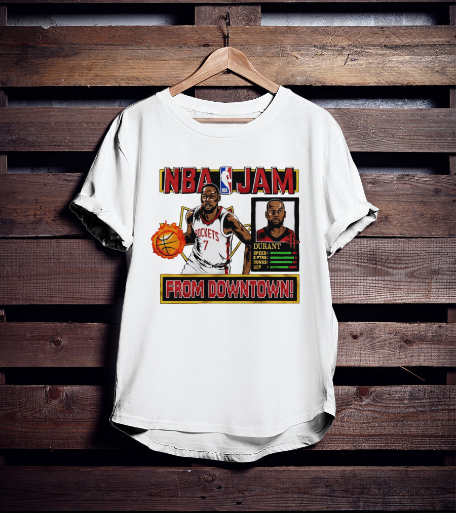NBA Jam Durant Houston Rockets 7 From Downtown T-Shirt
